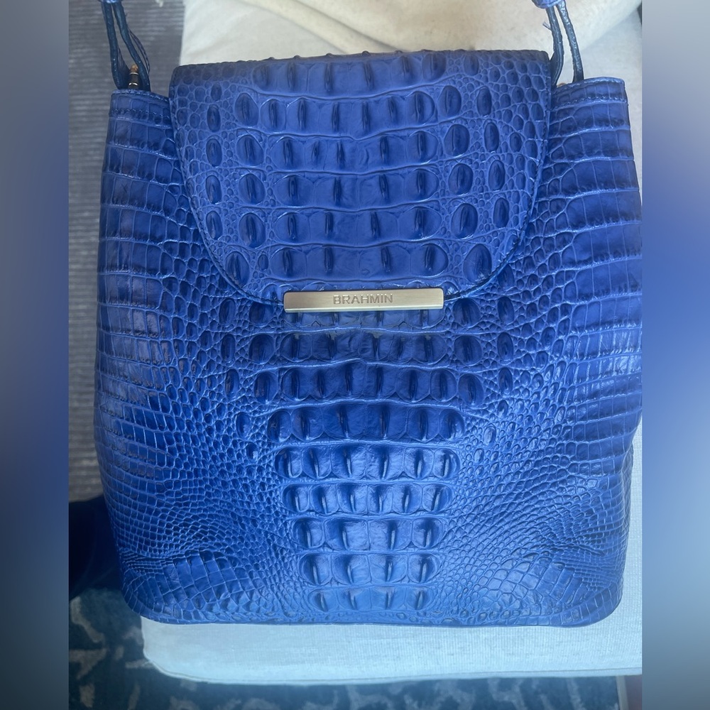 Brahmin Margo Croc Embossed Leather Handbag